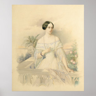Póster Retrato da grã-duquesa Olga Nikolaevna, 1846