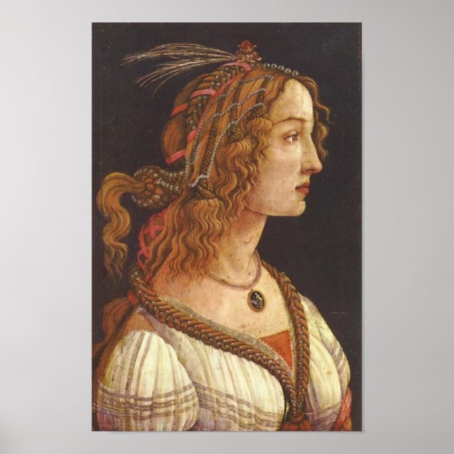 Poster Retrato da jovem Simonetta Vespucci (Frente)