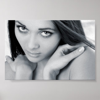 Póster Retrato da linda garota