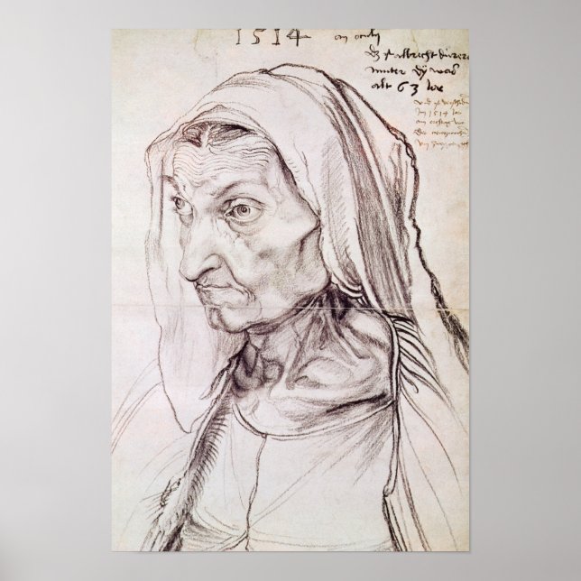 Póster Retrato da mãe da artista, 1514 (Frente)
