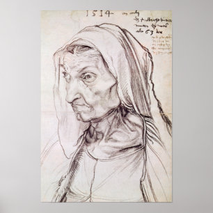 Póster Retrato da mãe do artista, 1514
