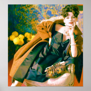Poster Retrato da moda dos anos 50
