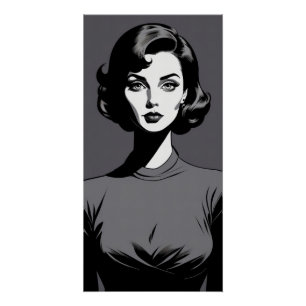 Póster Retrato da Mulher Branca e Negra