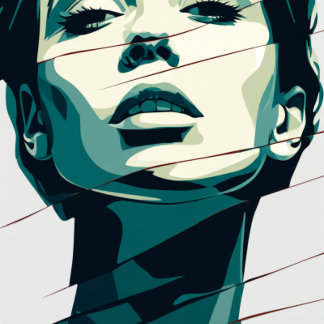 Poster Retrato da Mulher de Arte Moderna