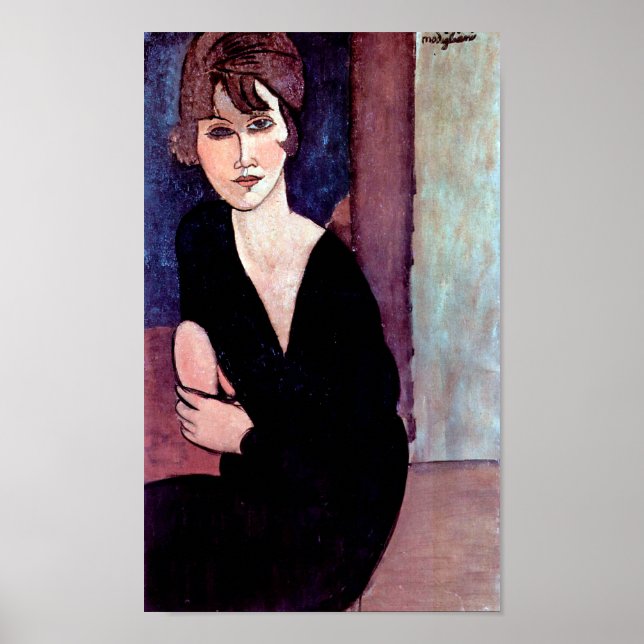 Poster Retrato da Mulher, Modigliani (Frente)