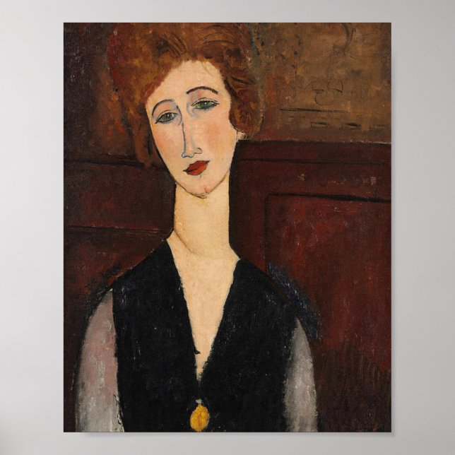 Poster Retrato da Mulher, Modigliani (Frente)