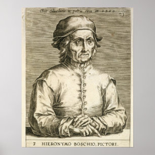 Poster Retrato da placa 3 de Hieronymus Bosch