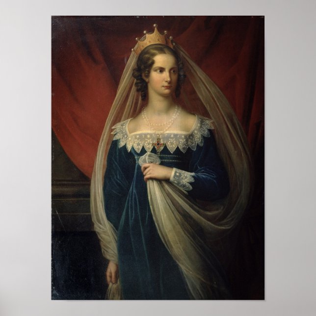 Póster Retrato da Princesa Charlotte von Preussen (Frente)