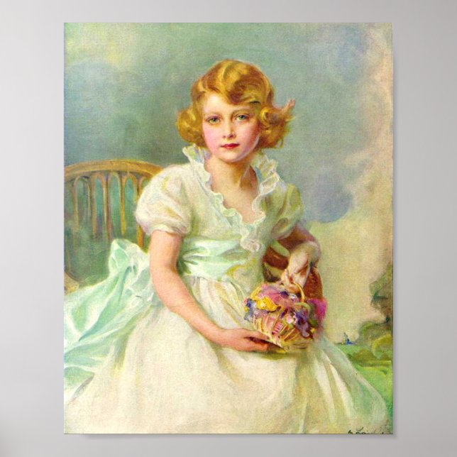 Poster Retrato Da Rainha Elizabeth De 1933 (Frente)