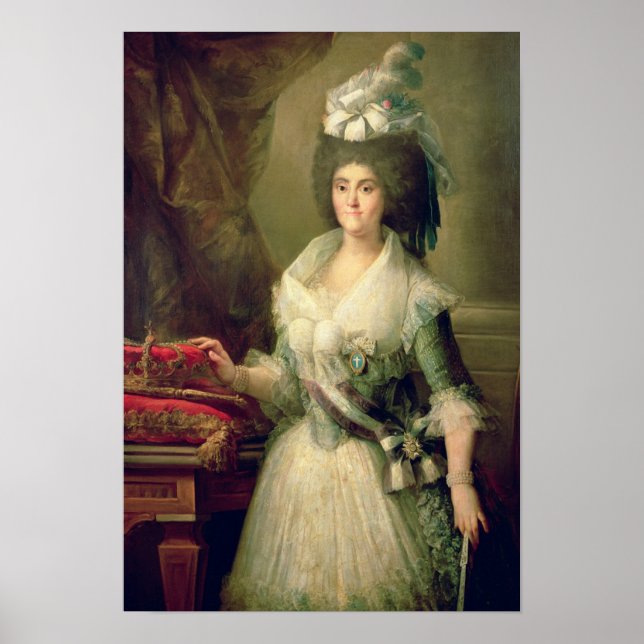 Póster Retrato da Rainha Maria Luisa (Frente)