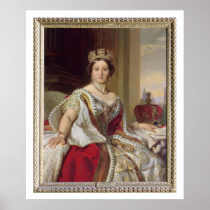 Poster Retrato da rainha Victoria (1819-1901) 1859 (óleo