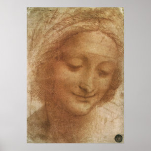 Póster Retrato da Santo Anne de Leonardo da Vinci