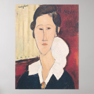 Poster Retrato da senhora Hanka Zborowska, 1917
