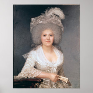 Poster Retrato da senhora Jeanne-Louise-Henriette Campan