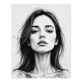 Póster Retrato da Serene Line