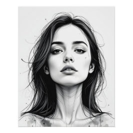 Póster Retrato da Serene Line