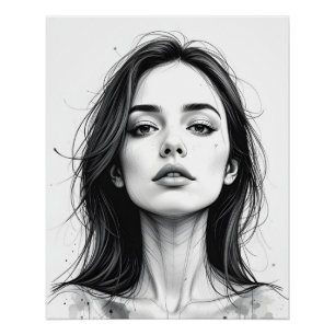 Póster Retrato da Serene Line