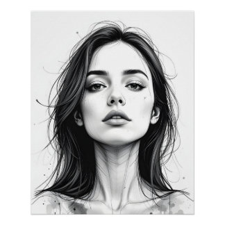 Póster Retrato da Serene Line