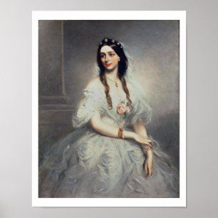 Poster Retrato da Sra. C.W.Stoughton (d.1907), Três-quar