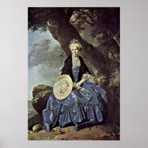 Poster Retrato da Sra. Oswald por Johann Zoffany