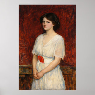 Poster Retrato da Srta. Claire Kenworthy por Waterhouse