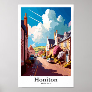 Poster Retrato da Viagens vintage de Arte Honiton England