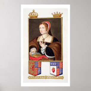 Poster Retrato de 1489-1541) rainhas de Margaret Tudor