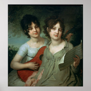 Póster Retrato de A. e de V. Gagarin, 1802