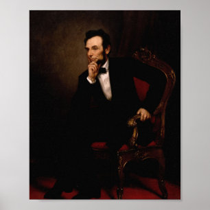 Poster Retrato de Abraham Lincoln George Peter Healy