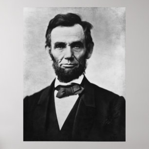 Póster Retrato de Abraham Lincoln por Alexander Gardner