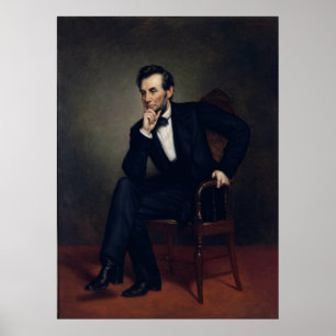 Póster Retrato de Abraham Lincoln por George Healy