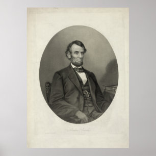 Póster Retrato de ABRAHAM LINCOLN por J.H. Bufford &