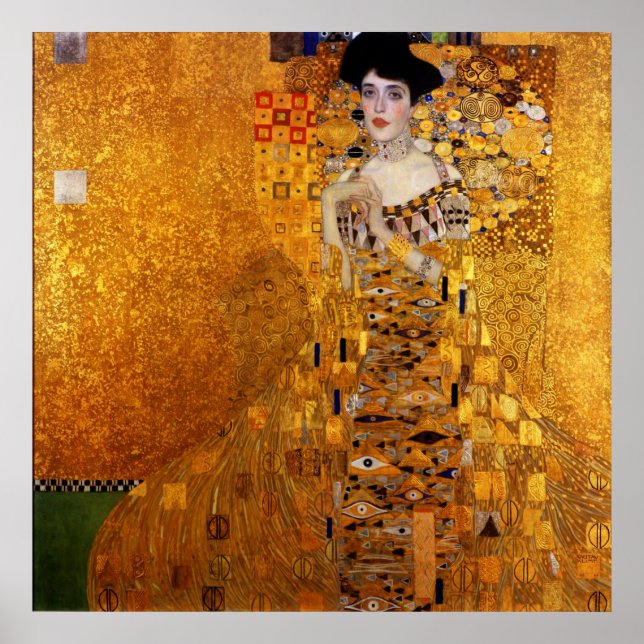 Póster Retrato de Adele Bloch-Bauer de Gustav Klimt (Frente)
