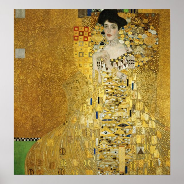 Póster Retrato de Adele Bloch-Bauer I - Gustav Klimt (Frente)