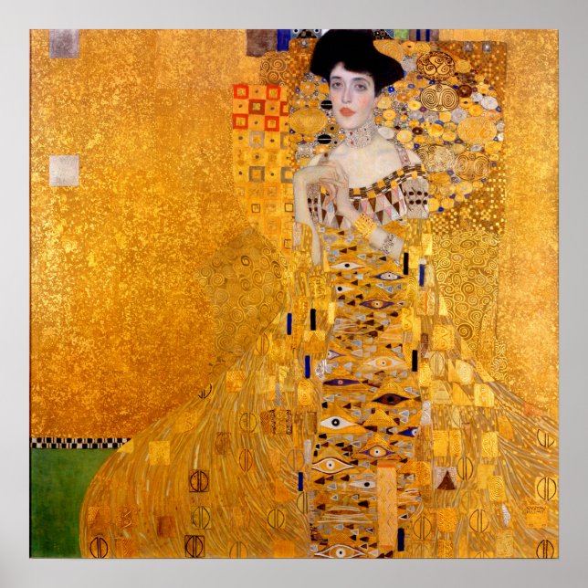 Poster Retrato de Adele Bloch-Bauer I - Gustav Klimt (Frente)