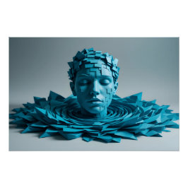 Póster Retrato de Água Blockscape