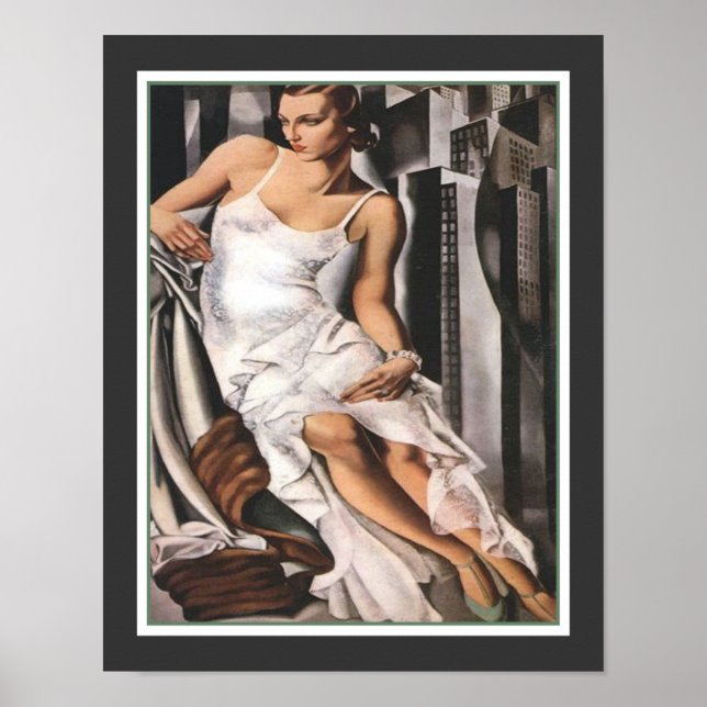Poster Retrato de Alan Bott por Tamara de Lempicka (Frente)