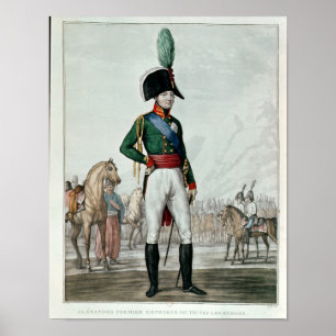 Póster Retrato de Alexander mim Pavlovich com seu