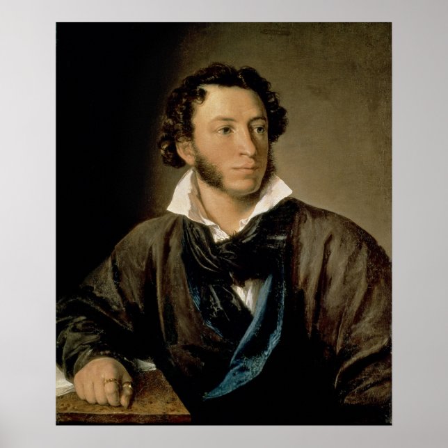 Póster Retrato de Alexander Pushkin (Frente)