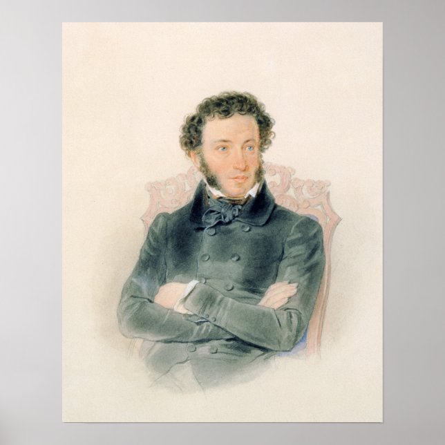 Poster Retrato de Alexander Pushkin 1836 (Frente)