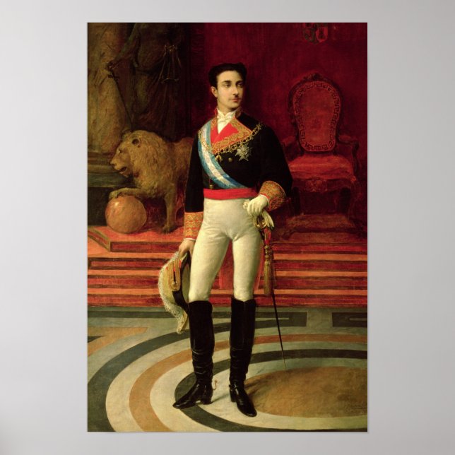 Poster Retrato de Alfonso XII 1876 (Frente)
