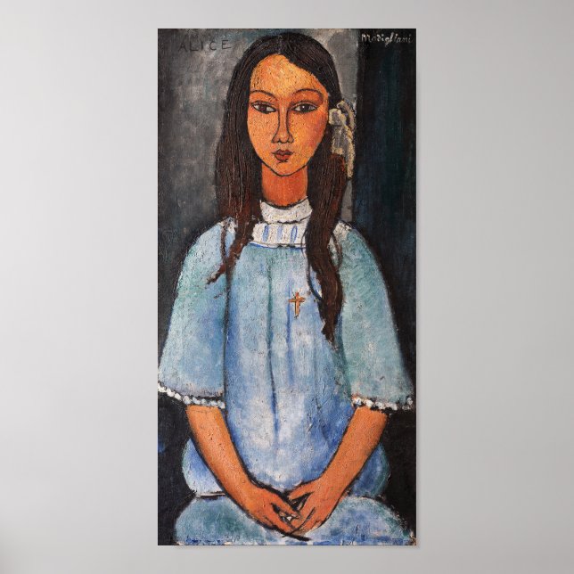 Poster Retrato de Alice, Modigliani (Frente)