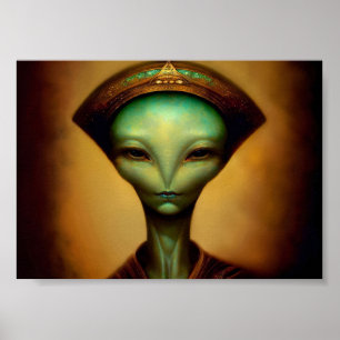 Poster Retrato de Alienígena feminino
