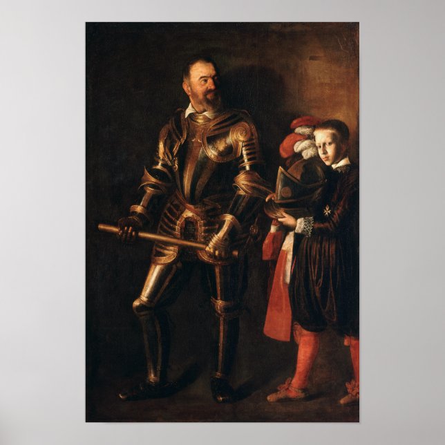 Poster Retrato de Alof de Wignacourt e Sua Página (Frente)