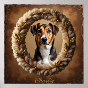 Poster Retrato de Animal de Estimação Personalizado – Bas