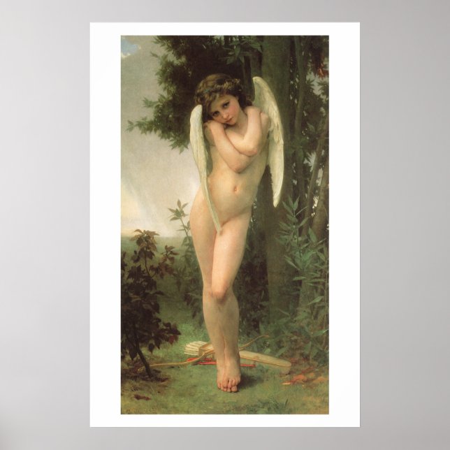 Poster Retrato de Anjo Cupido (Cupidon) por Bouguereau (Frente)