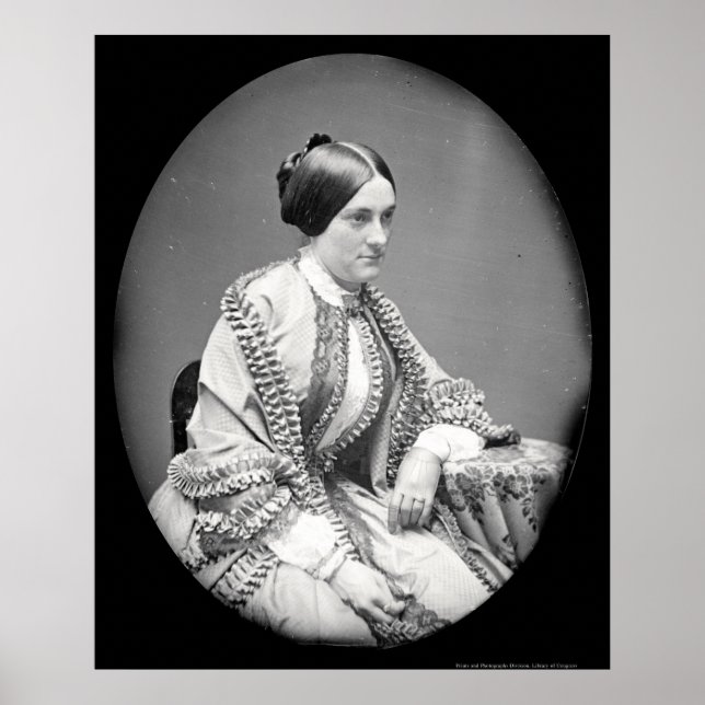 Póster Retrato de Ann "Nannie" Macomb Daguerreotype 1850 (Frente)