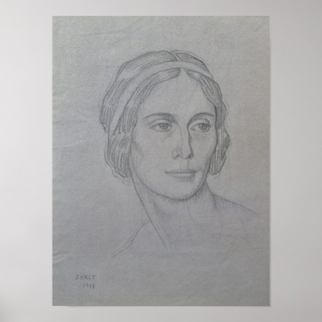 Póster Retrato de Anna Pavlova, 1908 (Frente)