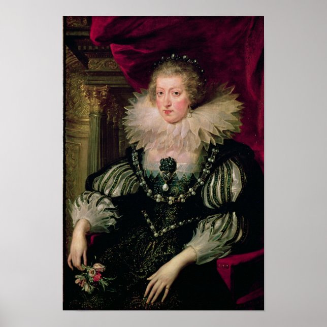 Poster Retrato de Anne da Áustria Infanta de Espanhas (Frente)