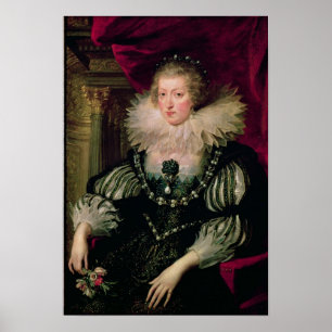 Poster Retrato de Anne do Infanta de Áustria da espanha